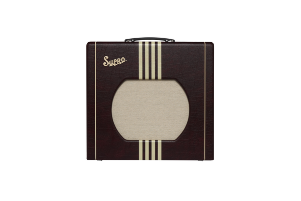 Supro Delta King 12 Combo Electric Guitar Amplifier - Burgundy & Cream