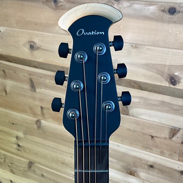 Ovation Elite TX Mid Cutaway Electric Acoustic Guitar - Black