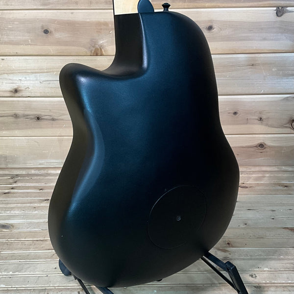 Ovation Elite TX Mid Cutaway Electric Acoustic Guitar - Black