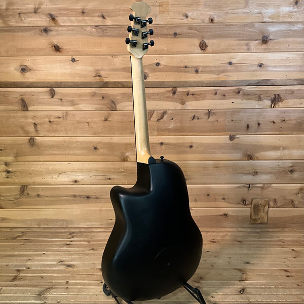 Ovation Elite TX Mid Cutaway Electric Acoustic Guitar - Black