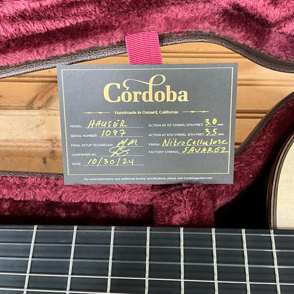 Cordoba Hauser Acoustic Guitar - Natural