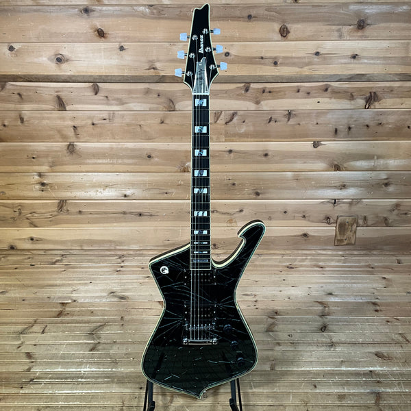 Ibanez PS3CM Paul Stanley Signature Electric Guitar - Black Cracked Mi -  Huber Breese Music