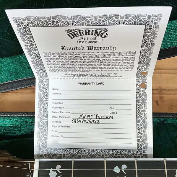 Deering Maple Blossom 5-String Banjo - Natural
