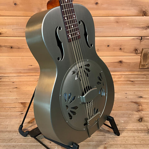 Gretsch G9201 Honey Dipper Round-Neck Brass Body Resonator Guitar - Shed Roof Finish