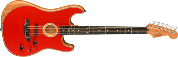 Fender American Acoustasonic Stratocaster Acoustic Electric Guitar - Dakota Red
