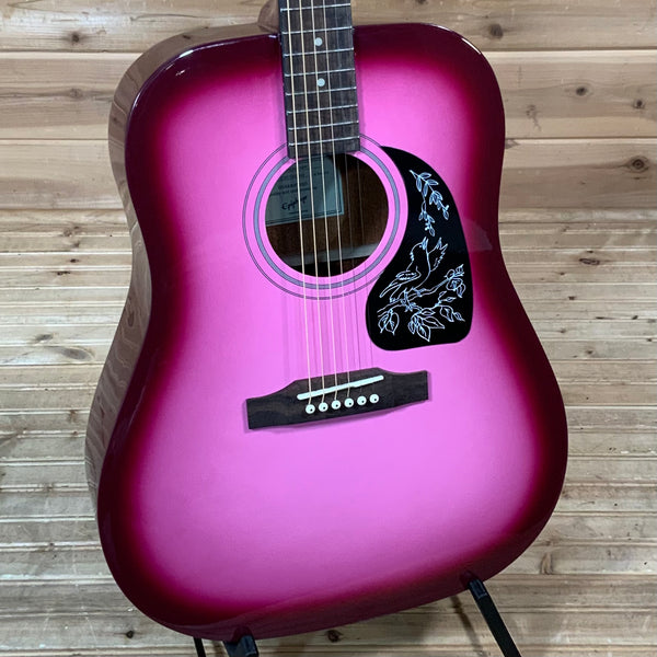 Epiphone Starling Square Shoulder Acoustic Guitar - Hot Pink Pearl