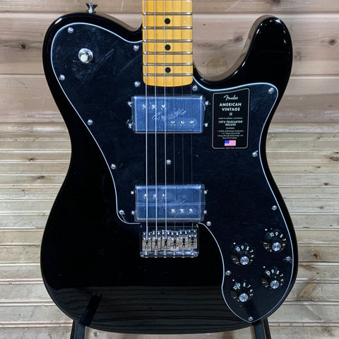 Fender American Vintage II 1975 Telecaster Deluxe Electric Guitar - Black