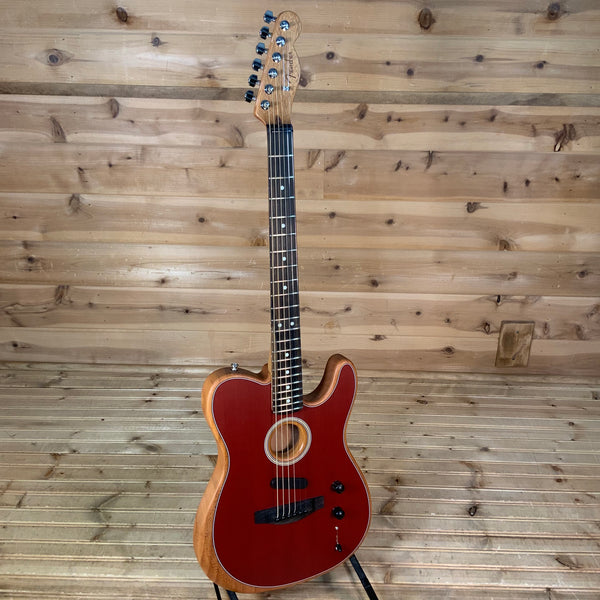 Fender American Acoustasonic Telecaster Acoustic Guitar - Crimson Red