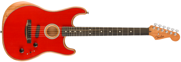 Fender American Acoustasonic Stratocaster Acoustic Electric Guitar - Dakota Red