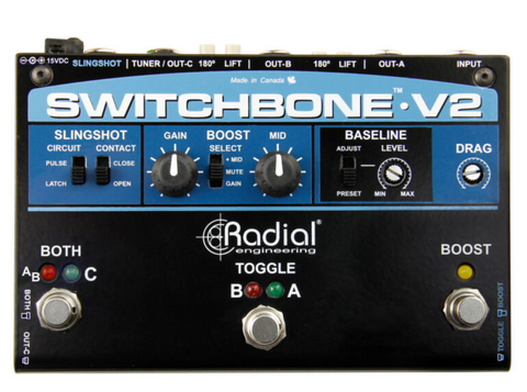 Radial Engineering Switchbone V2 Amp Selector and Boost Effects Pedal