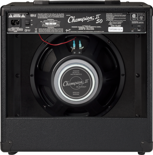 Fender Champion II 50 Blackout Guitar Amplifier
