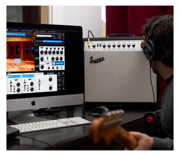 Supro Airwave Guitar Combo Amplifier - Black and Cream