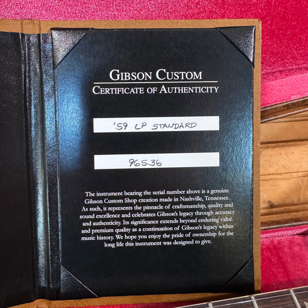 Gibson Custom 1959 Les Paul Standard Reissue Electric Guitar - Dirty Lemon