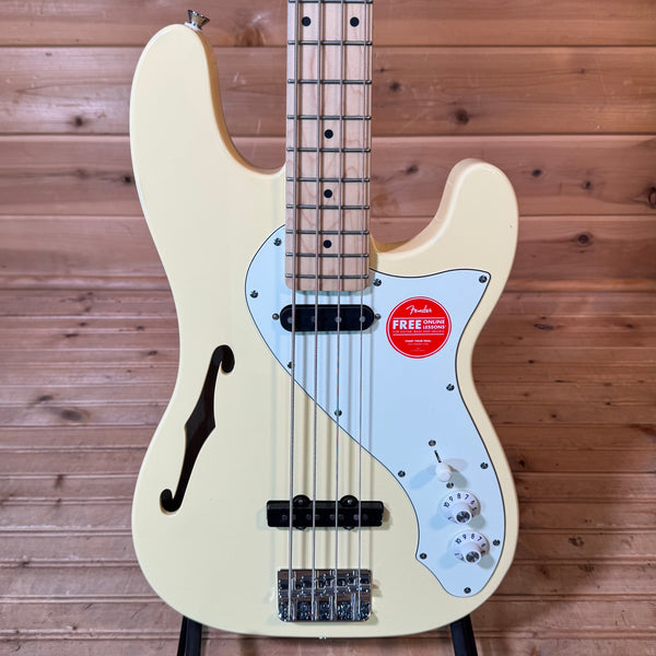 Squier Paranormal Precision Bass Thinline SJ Electric Bass Guitar - Vintage White
