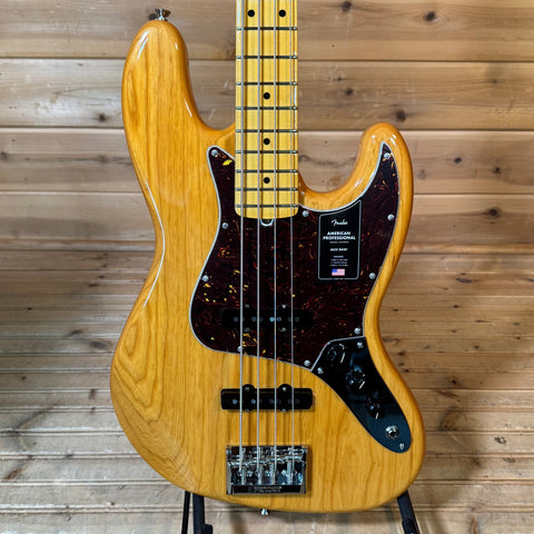 Fender American Professional Jazz Electric Bass Guitar - Natural