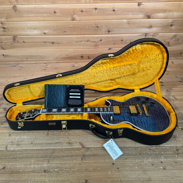 Gibson Custom Les Paul Figured Electric Guitar - Translucent Whale Blue