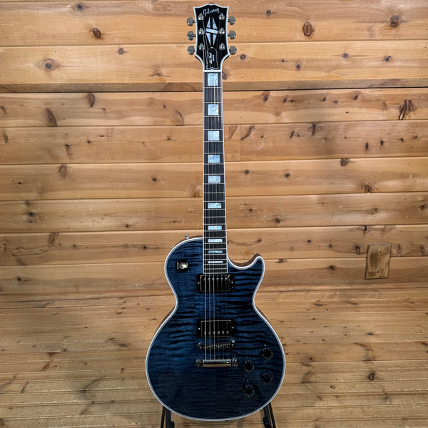 Gibson Custom Les Paul Figured Electric Guitar - Translucent Whale Blue