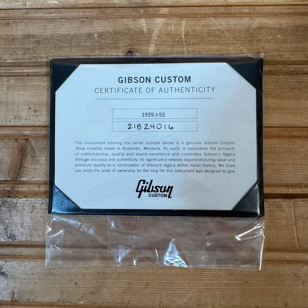 Gibson Custom 1939 J-55 Acoustic Guitar - Faded Vintage Sunburst