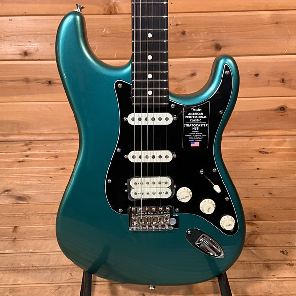 Fender American Professional Classic Stratocaster HSS Electric Guitar - Faded Sherwood Green Metallic