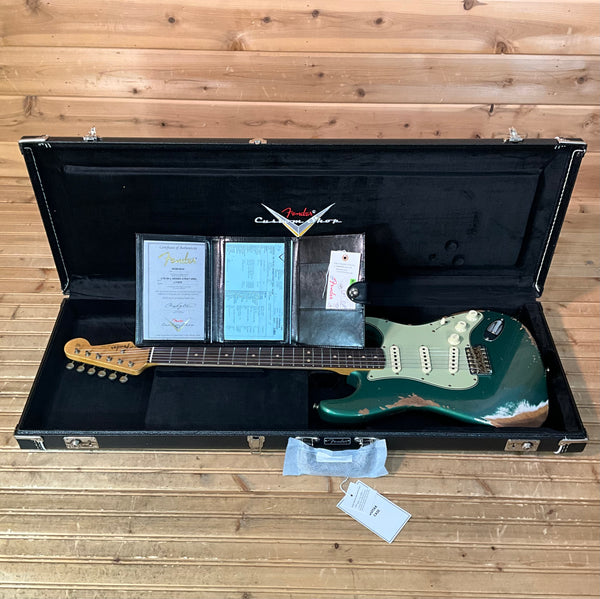 Fender Custom Shop Limited Edition 1964 L-Series Stratocaster Heavy Relic Electric Guitar - Aged Sherwood Green Metallic