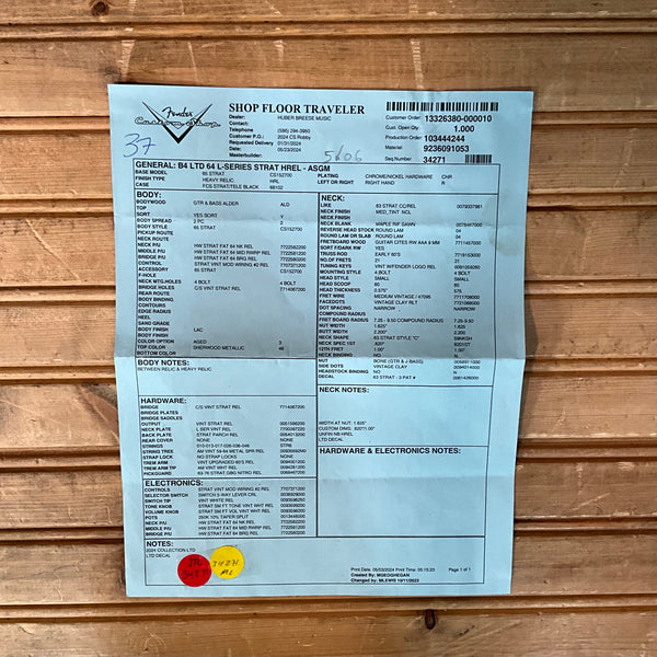 Fender Custom Shop Limited Edition 1964 L-Series Stratocaster Heavy Relic Electric Guitar - Aged Sherwood Green Metallic