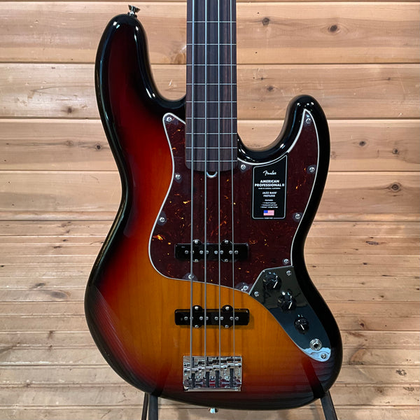 Fender American Professional II Fretless Jazz Bass - 3 Color Sunburst