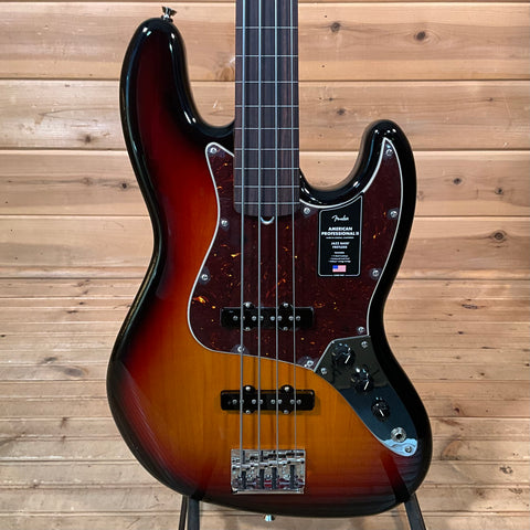 Fender American Professional II Fretless Jazz Bass - 3 Color Sunburst