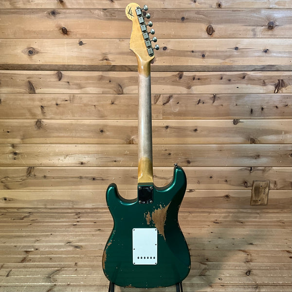 Fender Custom Shop Limited Edition 1964 L-Series Stratocaster Heavy Relic Electric Guitar - Aged Sherwood Green Metallic