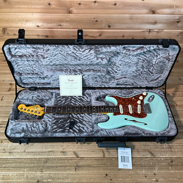 Fender Limited Edition American Professional II Stratocaster Thinline Electric Guitar - Transparent Surf Green