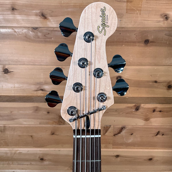 Squier Affinity Series Active Jazz VI Electric Bass Guitar - Black Metallic