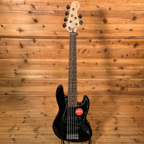Squier Affinity Series Active Jazz VI Electric Bass Guitar - Black Metallic
