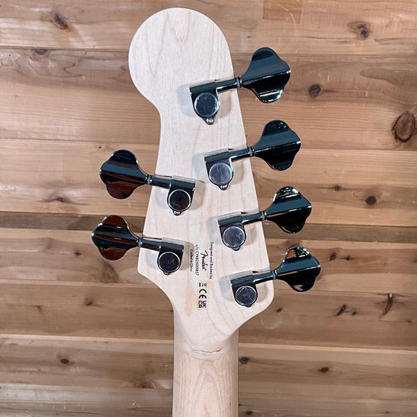 Squier Affinity Series Active Jazz VI Electric Bass Guitar - Black Metallic