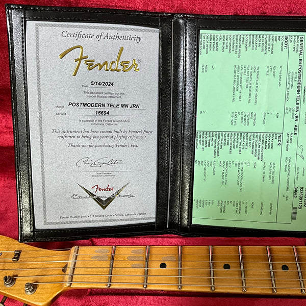 Fender Custom Shop Postmodern Telecaster Journeyman Relic Electric Guitar - Aged Black