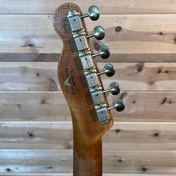 Fender Custom Shop Limited Edition Bow Tie Telecaster Cusom Relic Electric Guitar - Aged Sage Green Metallic