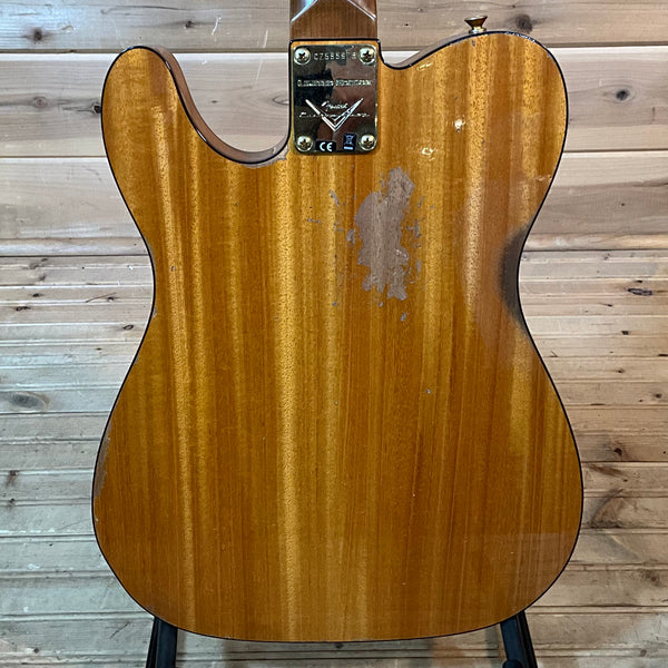 Fender Custom Shop Limited Edition Bow Tie Telecaster Cusom Relic Electric Guitar - Aged Sage Green Metallic