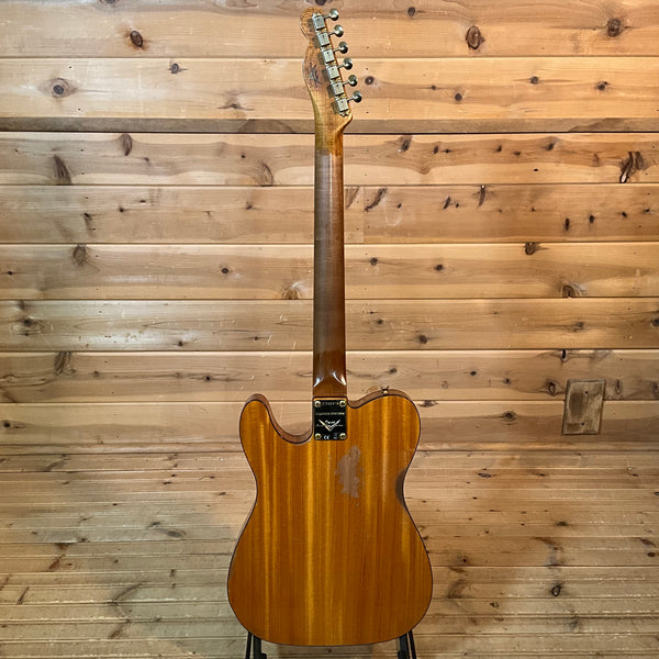 Fender Custom Shop Limited Edition Bow Tie Telecaster Cusom Relic Electric Guitar - Aged Sage Green Metallic