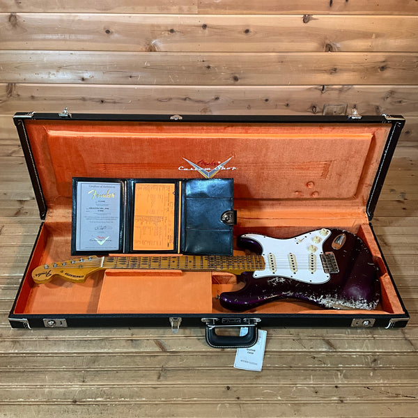 Fender Custom Shop 1969 Stratocaster Heavy Relic Electric Guitar - Aged Purple Metallic
