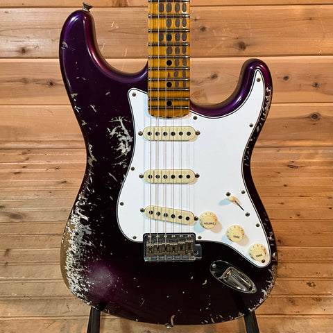 Fender Custom Shop 1969 Stratocaster Heavy Relic Electric Guitar - Aged Purple Metallic