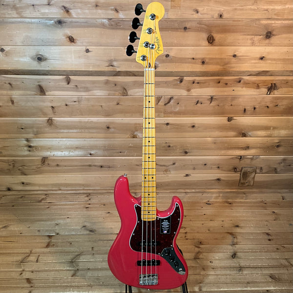 Fender American Professional Classic Jazz Electric Bass - Faded Dakota Red