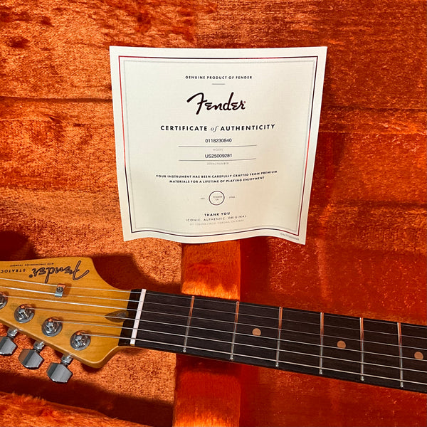 Fender American Ultra Luxe Vintage 60s Stratocaster HSS Electric Guitar - Fiesta Red