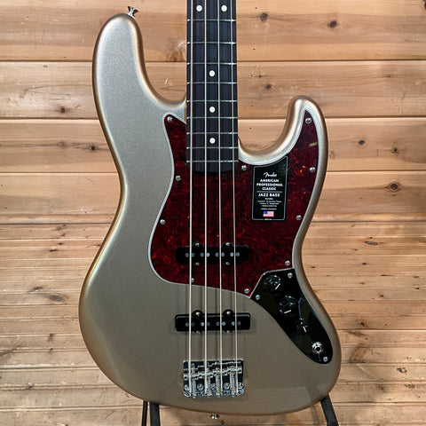 Fender American Professional Classic Jazz Electric Bass - Faded Firemist Gold
