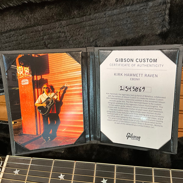 Gibson Custom Kirk Hammett Raven Acoustic Guitar - Ebony
