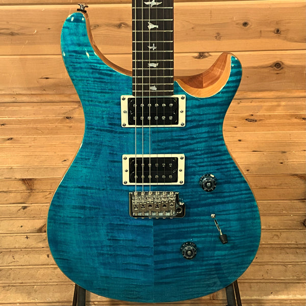 PRS SE Custom 24 Exclusive Electric Guitar - Blue Matteo/Natural Back