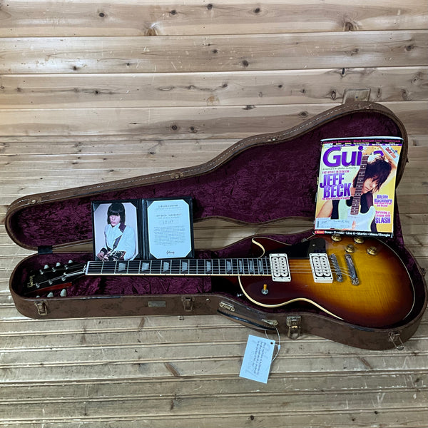 Gibson Jeff Beck "Yardburst" 59 Les Paul Standard Electric Guitar - Dark Cherry Sunburst