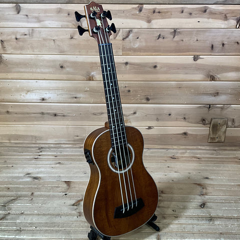 Kala Solid Hawaiian Koa Top Acoustic-Electric U-Bass - Natural