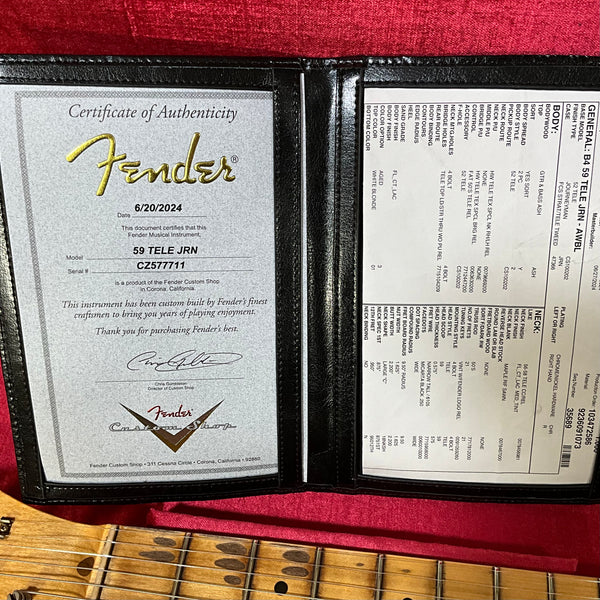 Fender Custom Shop 1959 Telecaster Journeyman Relic Electric Guitar - Aged White Blonde