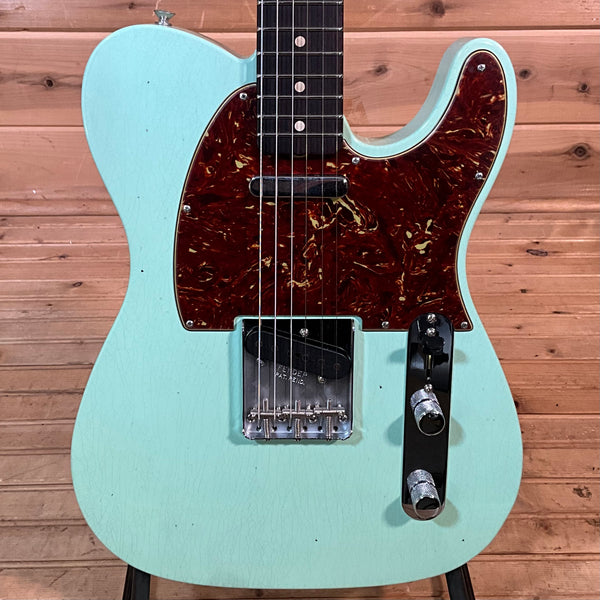Fender Custom Shop 1963 Telecaster Journeyman Relic Electric Guitar - Aged Surf Green