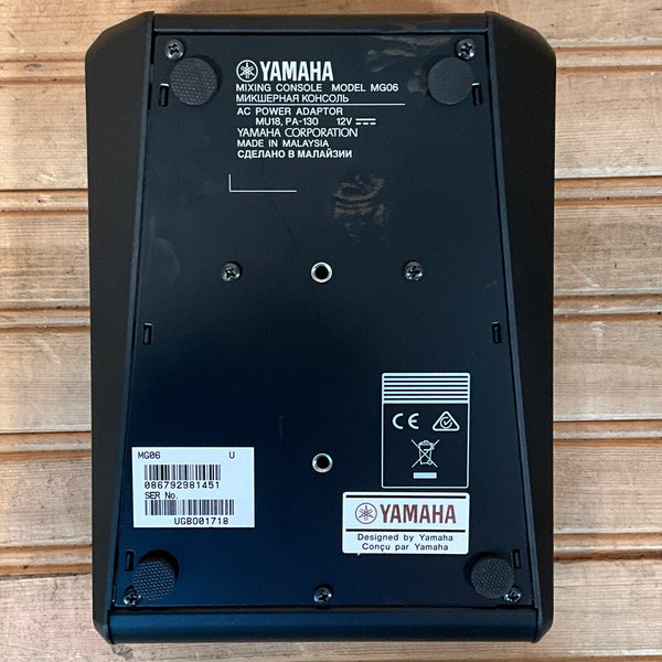 Yamaha MG06 6-Channel Mixer USED