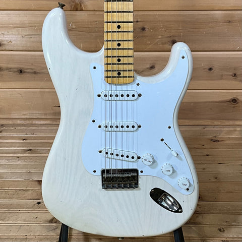 Fender Custom Shop LTD 1954 Stratocaster Hardtail Journeyman Relic Electric Guitar - Aged White Blonde