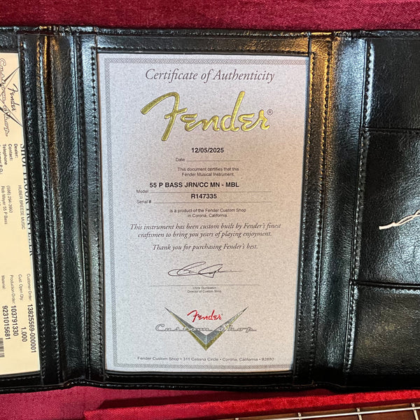 Fender Custom Shop 1955 Precision Bass Journeyman Relic Electric Bass Guitar - Mercedes Blue